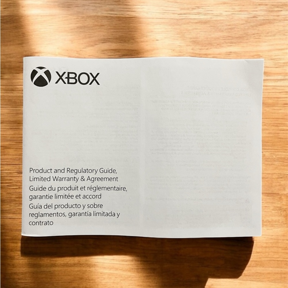Xbox Series X Regulatory Guide Small Booklet Manual Only